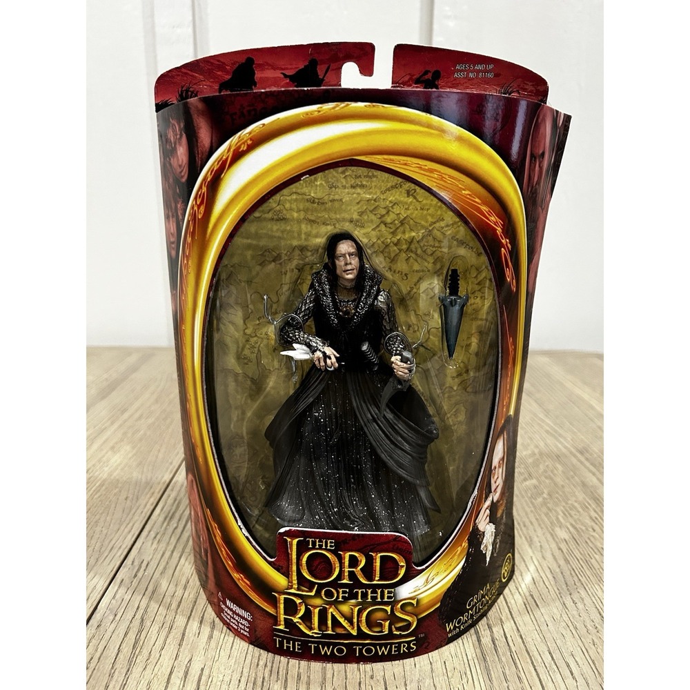 Lord of the Rings TTT Grima Wormtongue Knife Slashing Action Figure ToyBiz 2002